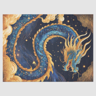 papel de seda de dragão chinês