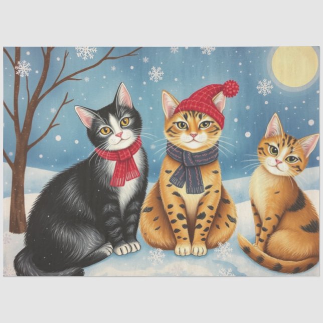 Papel de Seda de Gato Fofo (Frente )