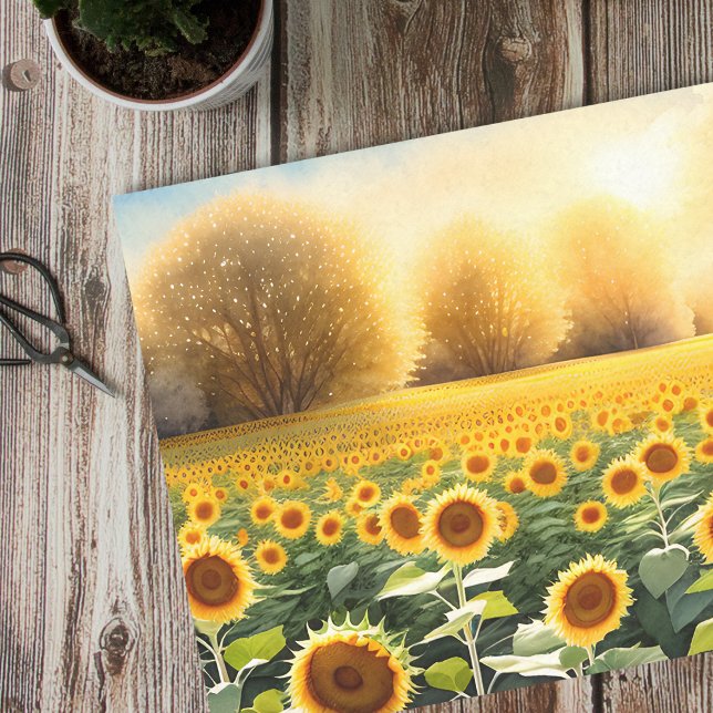 Papel de Seda de Girassóis - Decoupage e Artes de  (🌻 Blossom in Craft: Sunflowers Tissue Paper! 🎨)