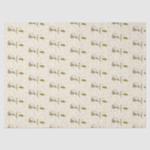 Papel de seda de golfe desenhado à mão