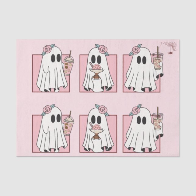 Papel de Seda de Halloween Fofo e Assustador – Pre (Frente )