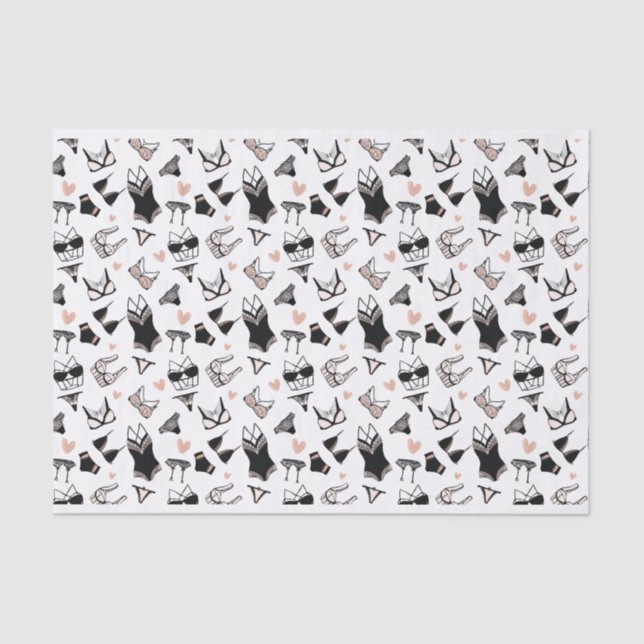 Papel de Seda de Lingerie para Despedida de Soltei (Frente )