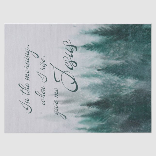 Papel De Seda Dê-me Jesus Pine Tree (Frente )