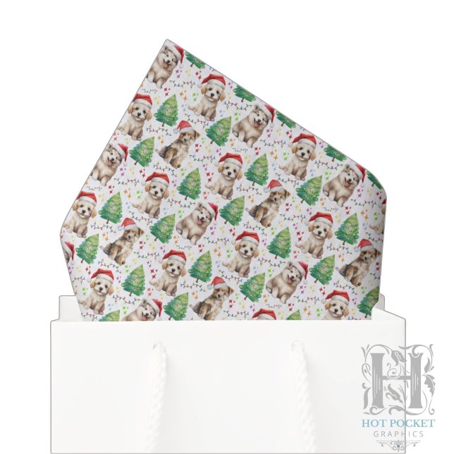 Papel de Seda de Natal com Cachorro (Criador carregado)