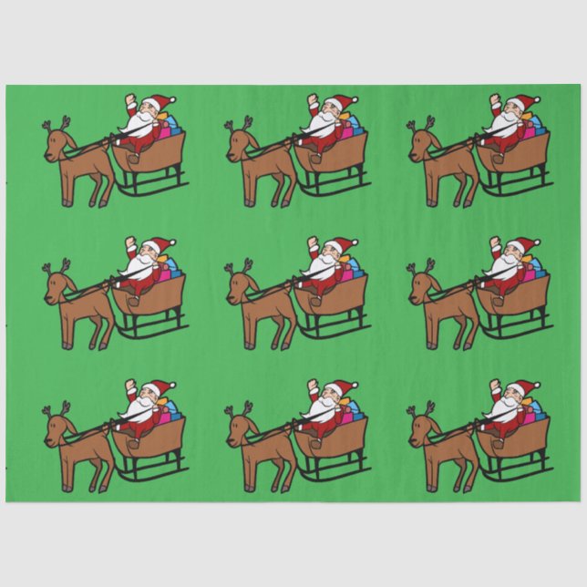 Papel de seda de Natal do Papai Noel (Frente )