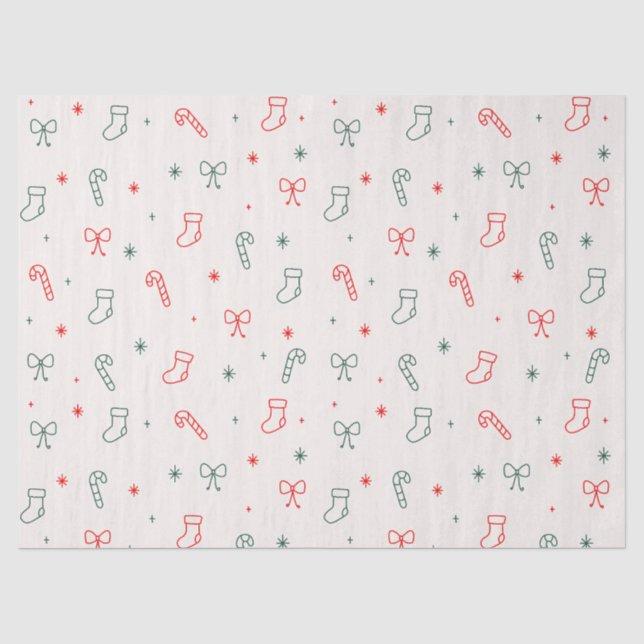 Papel de Seda de Natal Simples (Frente )