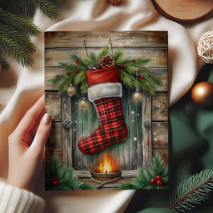 Papel de seda de Natal vintage com azevinho clássi