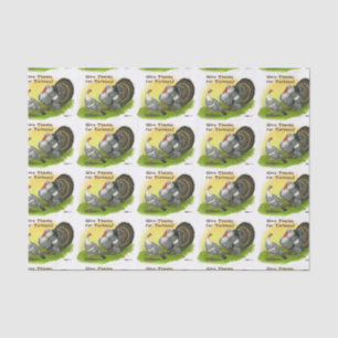 Papel De Seda Dê obrigados para perus!