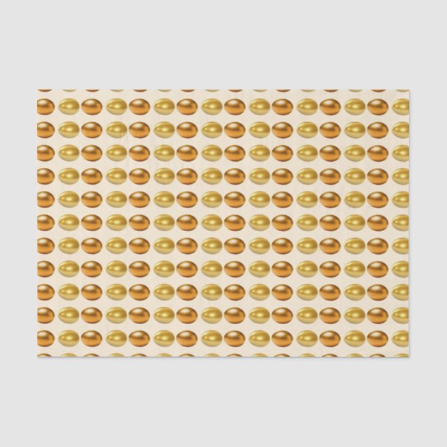 Papel de Seda de Ovo de Páscoa Dourado e Bronze (Frente )