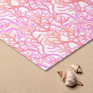 Papel de seda de recife de coral rosa vibrante