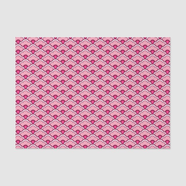 Papel De Seda Deco Chineses Escalços, Fuchsia e Rosas claro (Frente )