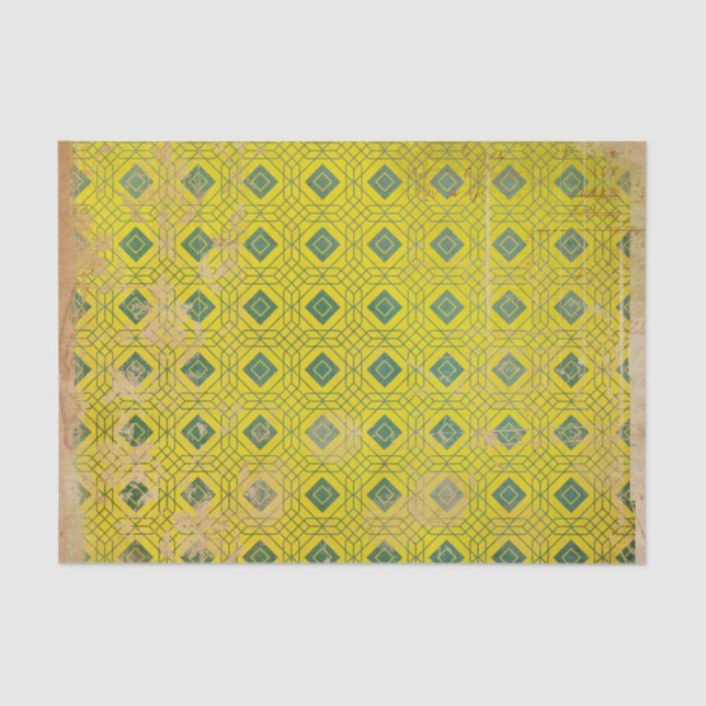 Papel De Seda Deco de Arte Amarela (Frente )