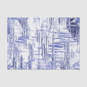 Papel De Seda Deco de Arte Azul