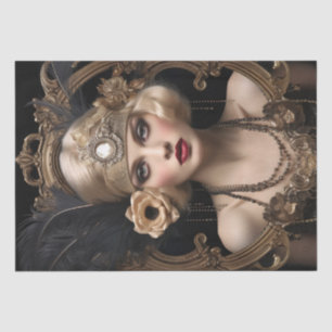 Papel De Seda Deco de Arte da Menina Flapper de 1920