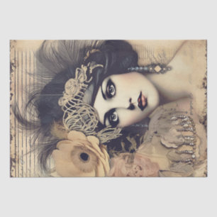 Papel De Seda Deco de Arte da Menina Flapper de 1920