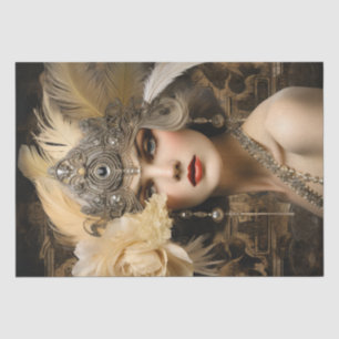 Papel De Seda Deco de Arte da Menina Flapper de 1920