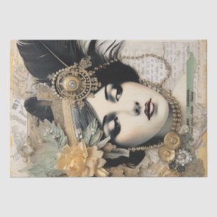Papel De Seda Deco de Arte da Menina Flapper de 1920