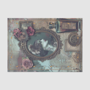 Papel De Seda Deco de Arte de Menina Flapper Perfume de 1920