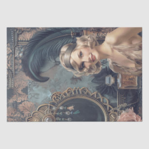 Papel De Seda Deco de Arte de Menina Flapper Perfume de 1920