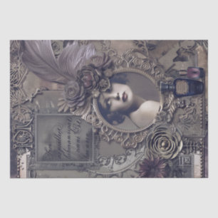 Papel De Seda Deco de Arte de Menina Flapper Perfume de 1920