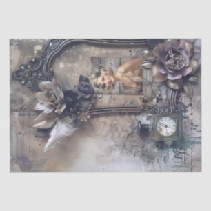 Papel De Seda Deco de Arte de Menina Flapper Perfume de 1920