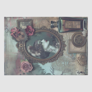 Papel De Seda Deco de Arte de Menina Flapper Perfume de 1920