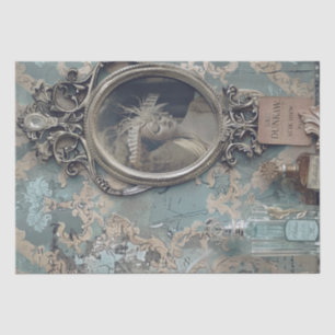 Papel De Seda Deco de Arte de Menina Flapper Perfume de 1920