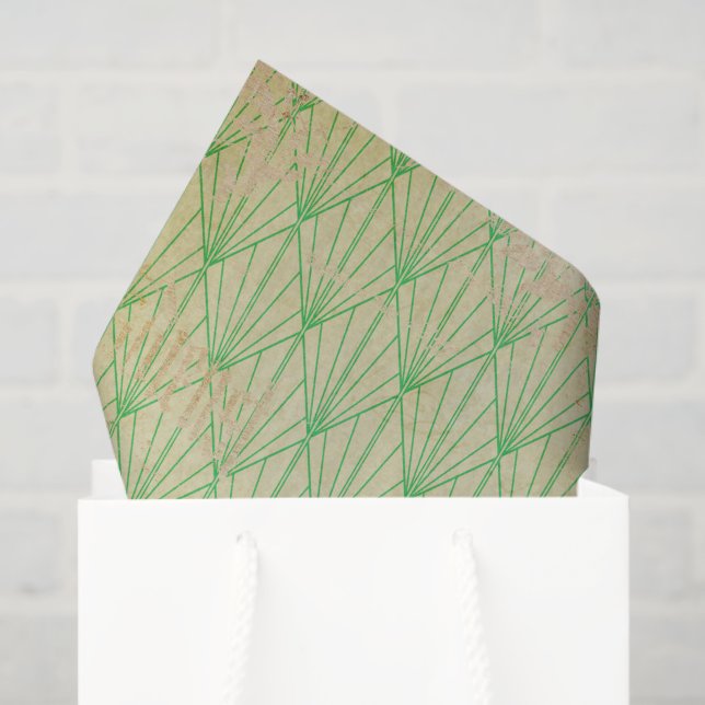 Papel De Seda Deco de Arte Verde Distante (Sacola de presentes)