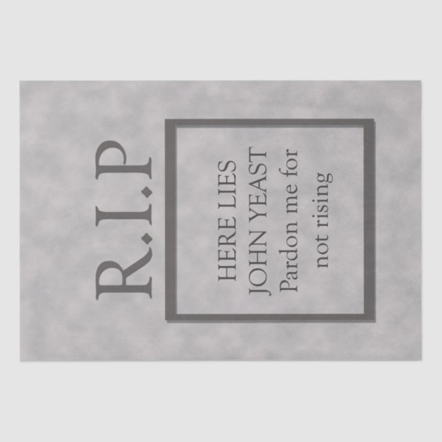 Papel De Seda Decodificação de Decoupage de Toumbstone Engraçado (Frente )