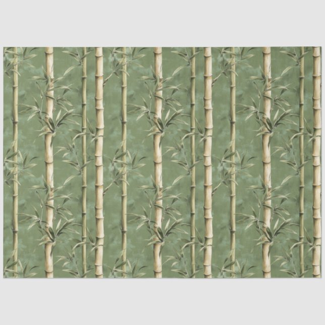 Papel De Seda Decolagem de Padrão de Bambu (Frente )