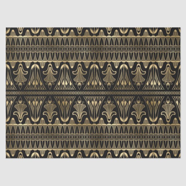 Papel De Seda Decompaginação da Arte Dourada e Negra (Frente )