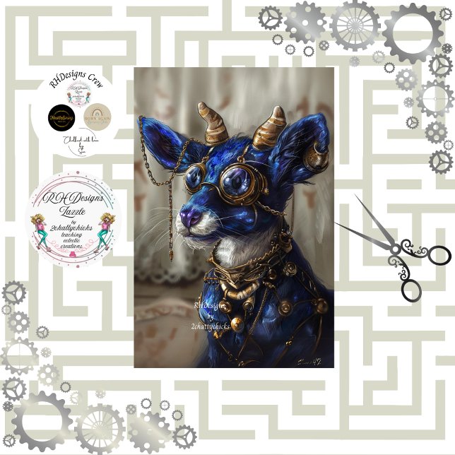 Papel De Seda Decopage Steampunk Blue Azure (Criador carregado)