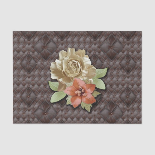 Papel De Seda Decor Acadêmico do Couro 3D (Frente )