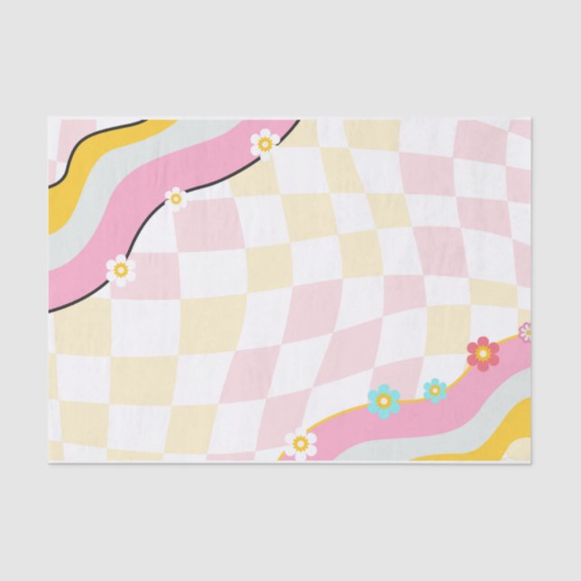 Papel De Seda Decoração de festa de despedida de solteira Groovy (Frente )