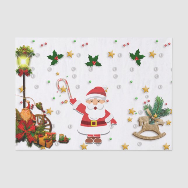 Papel De Seda Decoração de Natal (Frente )