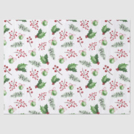 Papel De Seda Decorações da Árvore de Natal e Holly