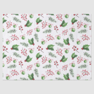 Papel De Seda Decorações de Árvore de Natal & Azevinho
