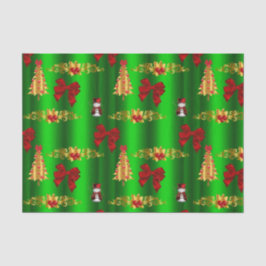 Papel De Seda Decorações de Natal em Verde