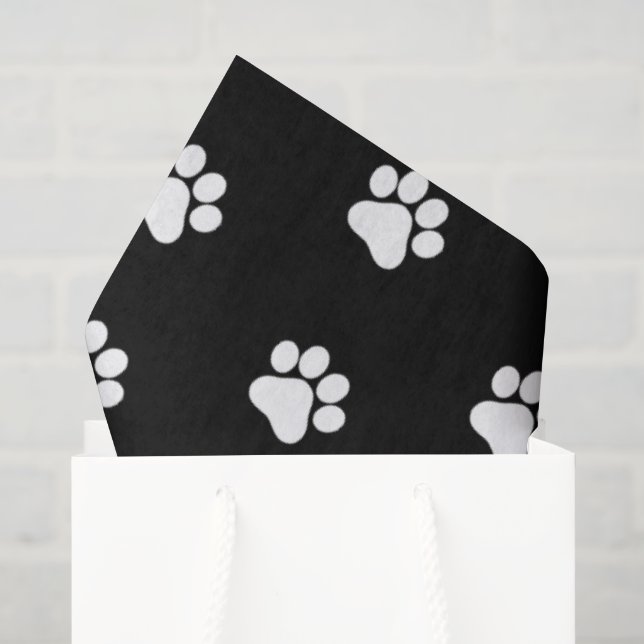 Papel de Seda Decorativo com Tema de Pata de Anima (Sacola de presentes)