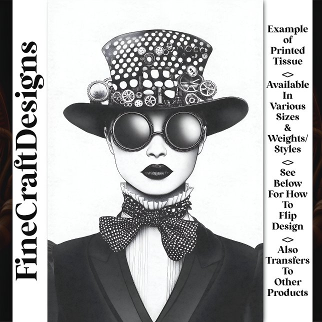 Papel De Seda Decoupage AC4 de Mulher-Vapor Retrofuturística (Criador carregado)