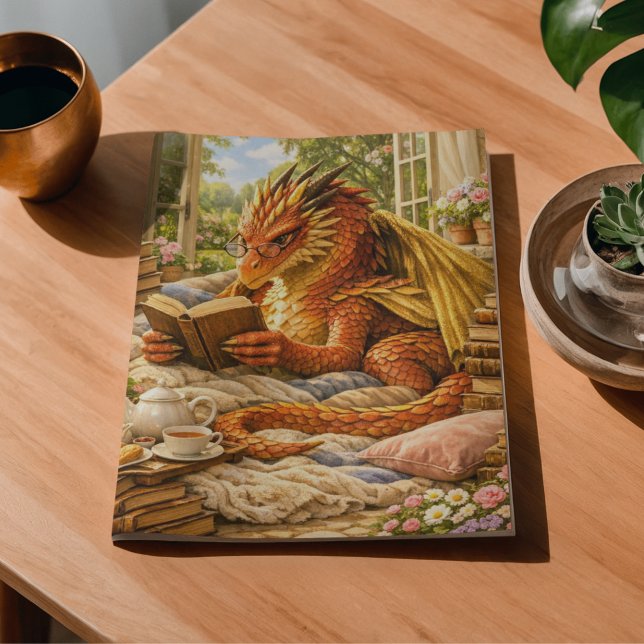 Papel De Seda Decoupage Aconchegante Leitura Dragão (Criador carregado)