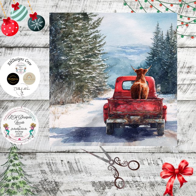 Papel De Seda Decoupage All Cows Come Home-Homebound Highland (Criador carregado)