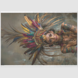 Papel De Seda Decoupage American Indian Aponi significa borbolet