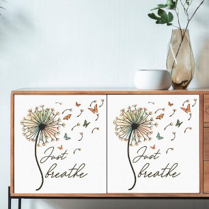 Papel De Seda Decoupage Apenas Respire Dandelion com Borboletas
