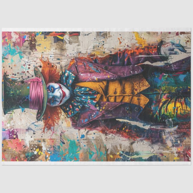 Papel De Seda Decoupage Arte Digital de Bobo da Corte Caprichoso (Frente )