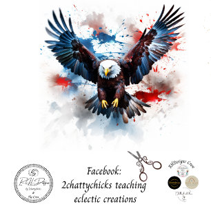 Papel De Seda Decoupage Azul Branco Vermelho Eagle