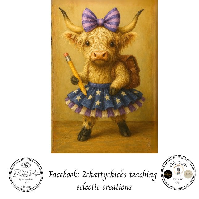 Papel De Seda Decoupage Back School Highland Backpack (Criador carregado)