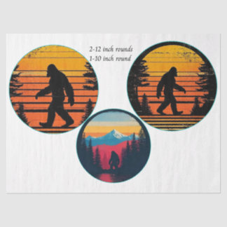 Papel De Seda Decoupage Bigfoot Negrito Laranja Preto 12 e 10 Po