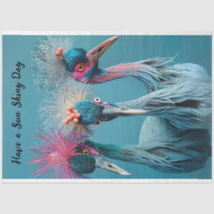 Papel De Seda Decoupage Birds Sun Shiny Day