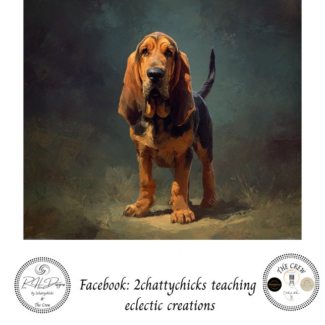 Papel De Seda Decoupage Black Tan Bloodhound Cão de Caça (Criador carregado)